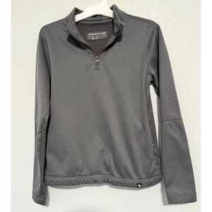 Abercrombie Kids Gray 1/4 Zip Pullover Fleece Lined Sweatshirt Top Size 9 10
